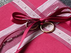 Wedding ring cushion