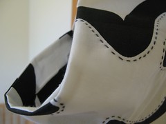 Sling shaping and stitching detail